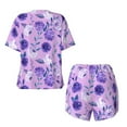 thumbnail image 5 of Lsque Violet Women's Short-Sleeved Pajama Set - 2 Piece Soft and Lightweight Sleepwear Set-XX-Large, 5 of 9