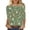 #05Multicolor, variant on Women's Tops 3/4 Length Sleeve Shirts 2026 Spring Summer Womens Clothings Basic Tees Fashion Flowers Printed Round Neck Blouses Pullover
