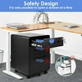 thumbnail image 4 of 3-Drawer Steel Mobile Office File Cabinet with Lock, 23.6" Deep Under Desk Vertical Filing Cabinet for Hanging Letters, Legal and A4 Files, 4 of 10