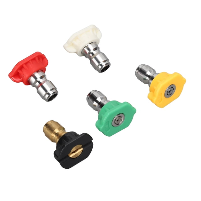 Boquilla De Pistola De Alta Presión, 1/4 De Pulgada, Fácil De Limpiar, Puntas De Rociado Para Lavadora A Presión De Varios Grados, Conveniente Para Lavado De Autos Para Limpieza