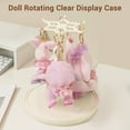 thumbnail image 3 of Doll Rotating Clear Display Case, Transparent Figures Doll Protective Storage Box Storage Solution for Dolls Miniatures and Jewelry, 3 of 7