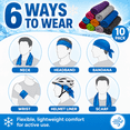 thumbnail image 4 of 10 Pack Cooling Towels Ice Towel Workout Towel, Soft Breathable Sweat Towel for Sports, Yoga, Gym, Golf, Camping, Running, Fitness, Workout & More Activities, 4 of 7