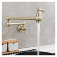 thumbnail image 1 of Brass Rotating Folding Faucet Delicate Double Switch Kitchen Faucet Wall Mounted Cold Water Tap ,bar Laundry RV Farmhouse, 1 of 7