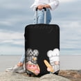 thumbnail image 3 of Lsque Little Chef Gnome Printed Luggage Cover, Travel Luggage Protector,Scratch and Dirt Resistant, Fits 18-32 Inch Luggage - Medium, 3 of 9
