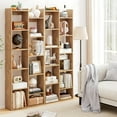 thumbnail image 2 of Gymax 2PCS 11-Tier Bookcase w/ Anti-Tipping Kits Wood Display Shelf Tree-Shaped Natural, 2 of 10