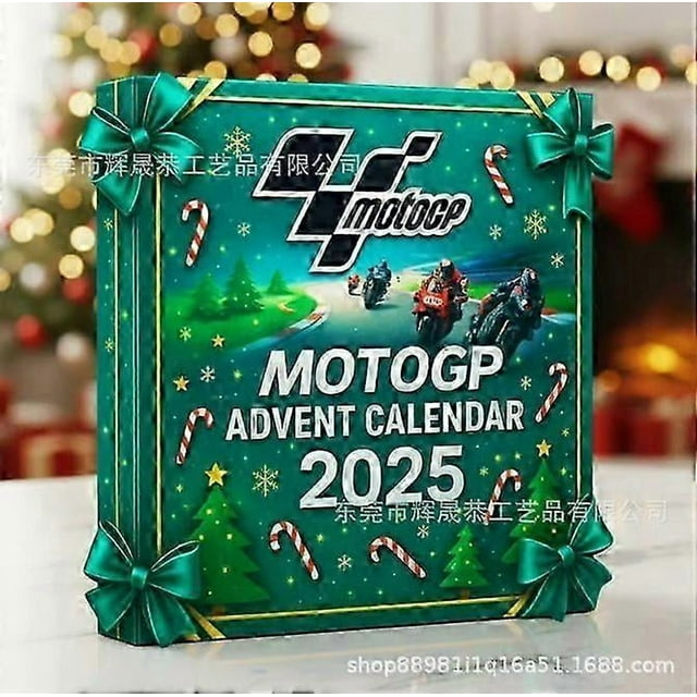 Motorcycle Advent Calendar 2025 - 24 Days Christmas Countdown Gift, Fun Gift for Motorcycle Lovers & Riders, 2D Acrylic Motorcycle, Holiday