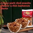 thumbnail image 3 of Hot Barbecue Soft Cracklin Pork Rind Snacks 2 oz Bags Savory Chips for Home Party Favor Picnic Movie Night BBQ Snacking Gift Supplies - Pack of 3, 3 of 7