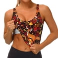 thumbnail image 4 of Lsque Warm Forest Plants and Deer Printed Women'S Sports Bra, Compression, Moisture Wicking, High-Impact Sports Bra For Women,Supportive sports bra-Large, 4 of 9