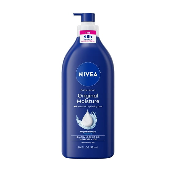 NIVEA Original Moisture Body Lotion with Vitamin E, 48Hr Daily Body Moisturizer, 20 fl oz