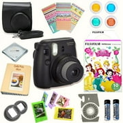 Fujifilm Instax Mini 8 Camera Black + Instax mini 8 instant films 10 pack (Disney Princess) + MASSIVE BUNDLE for Fujifilm instax mini 8 camera