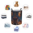 Cowboy Boots Under Starry Sky Laundry Basket with Handles
