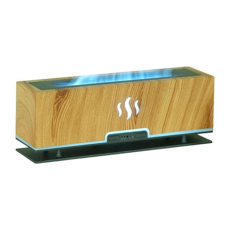 

Simulation Flame Humidifier Mute Essential Oil Diffuse for Home Travel Light Wood