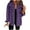 Purple, variant on Womens Shirts Oversized Button Down Frayed Hem Shackets Fashion Long Sleeve Denim Jean Jackets Coats with Pockets