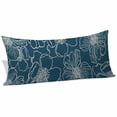 thumbnail image 2 of Teal Flowers Body Pillow Covers 20"x60", Spring Floral Botanical Modern Art Soft Brushed Microfiber Breathable Throw Pillow Covers, Pillowcase with Zipper for Couch Sofa Bedroom Living Room, 2 of 9