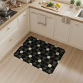 thumbnail image 2 of ODIKA 3'x5' Washable Throw Rug Vintage Lp Album Inspired Floor Covering With Metallic Accents for Entryway, Kitchen, Mudroom, Stain Resistant, Low Profile, Non-Slip, 2 of 7