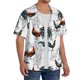 thumbnail image 2 of Balery Cool Chicken Camisa Casual de Manga Corta con Botones para Hombre, Texturizada, Estilo Cubano, para Playa, Verano-Large, 2 of 5
