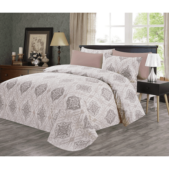 Hotel Club 1200 Super Soft 6-Piece Print Sheet Set (Full, Damasc)