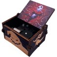 thumbnail image 1 of GHSDFBB Wind Up Music Box The Nightmare Before Christmas Painted Musical Box Clockwork Laser Engraved Wood Musical Gifts for Fans (Image1-Windup), 1 of 6