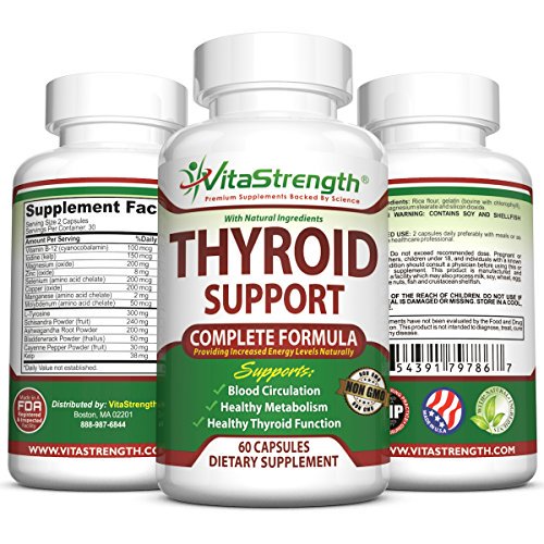 VitaStrength Thyroid Support & Metabolism Supplement, 60 ...