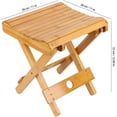 thumbnail image 5 of ZEONHAK 2 Pack 12 Inch Bamboo Folding Step Stool for Shower, Shaving and Foot Rest, Fishing, Fully Assembled, 5 of 6
