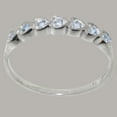 thumbnail image 3 of LBG British Made 10k White Gold Real Natural Aquamarine Womens Eternity Ring - 33 size options - Size 8, 3 of 9
