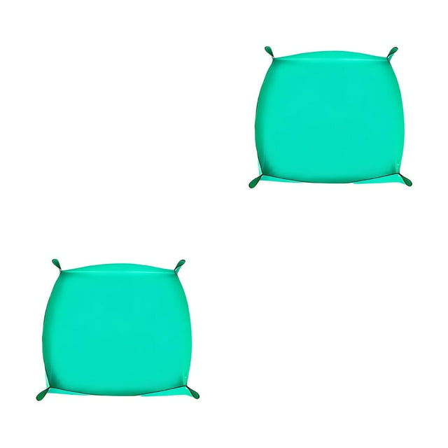 Moyic Tapete reutilizable impermeable de tela Oxford, almohadilla para macetas, alfombrillas de cojín duraderas portátiles, accesorios de Verde 50 cm * 50 cm 2piezas