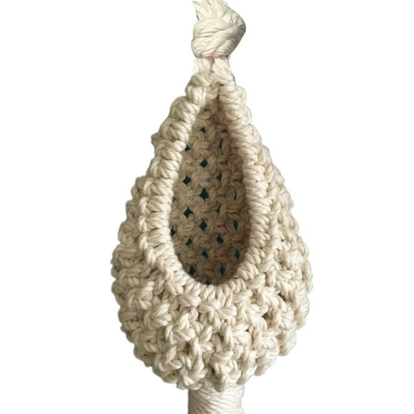 Hanging Basket Pineapple Shape Landscaping Cotton Macrame Flower Planter for Living Room(Type A)