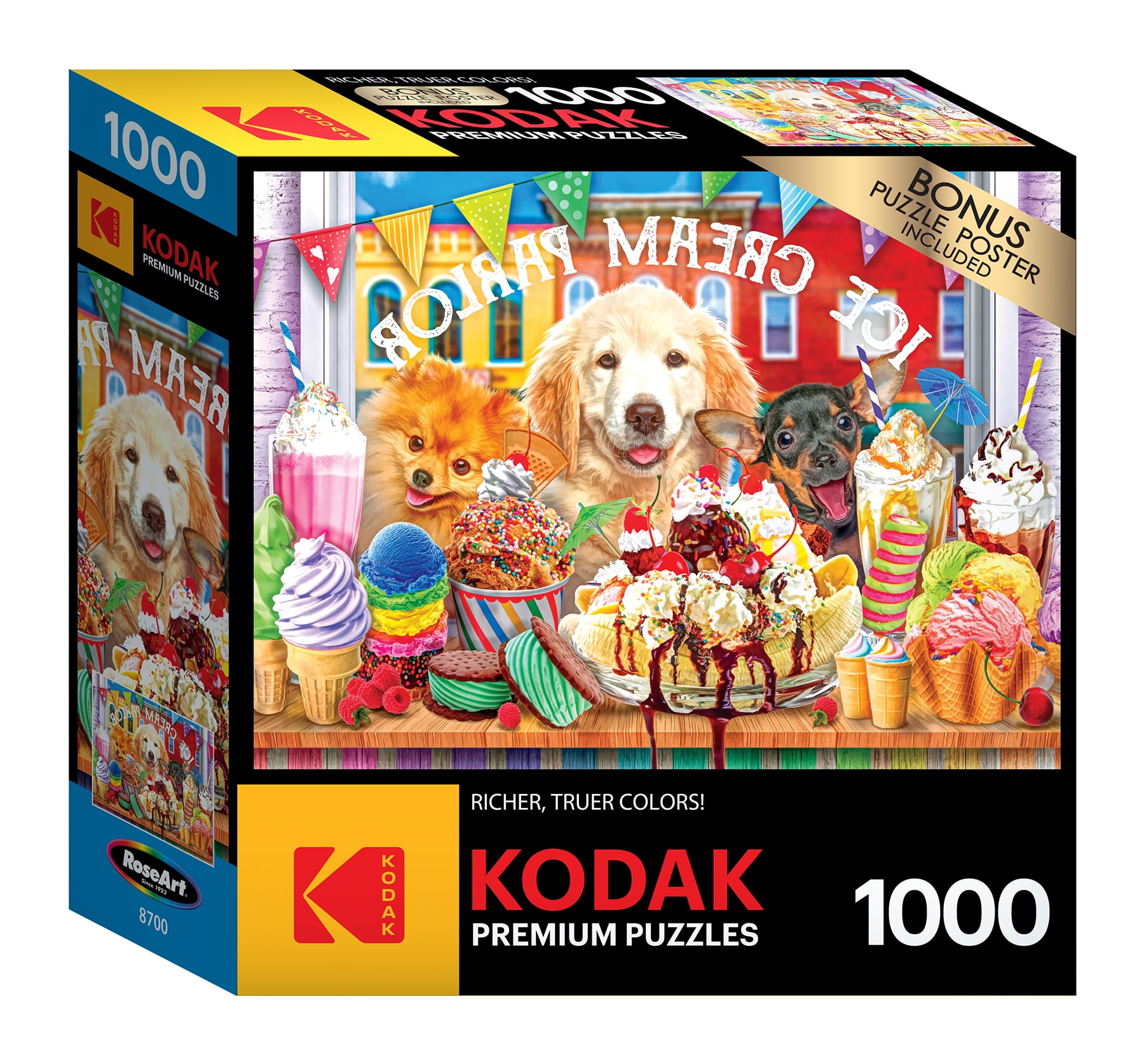 Cra-Z-Art Kodak 1000-Piece Ice Cream Parlor Pups Jigsaw Puzzle