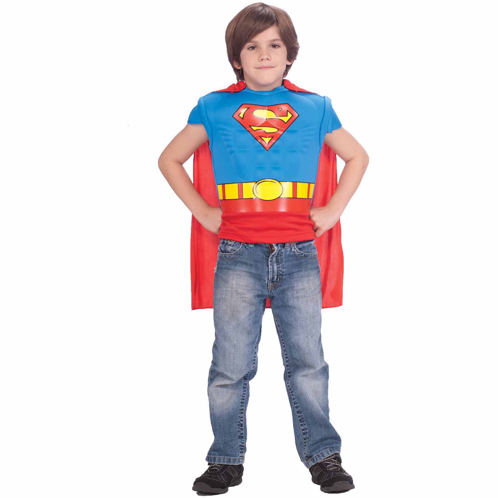 Superman Muscle Shirt and Cape Child 