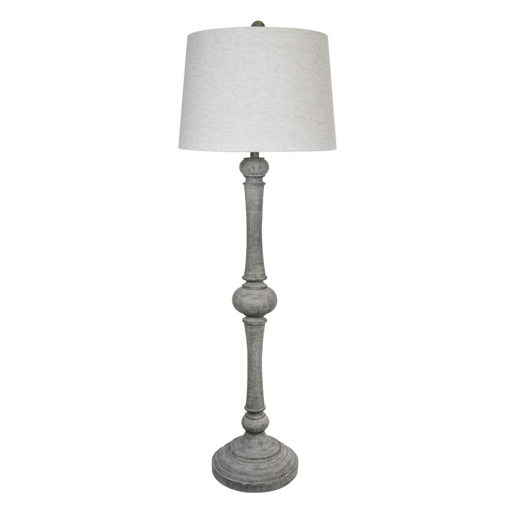 Grandview Gallery 68" Tall Poly Resin Floor Lamp with Natural Linen
