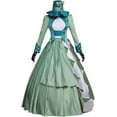 thumbnail image 2 of Women's Mina Harker green dress Lady's Steampunk Victorian Gothic Bustle Gown Dress, 2 of 9