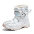 thumbnail image 5 of Fashion Autumn Children Girls Sports Shoes Flat Thick Bottom Non Easy To Wear PU Upper Comfortable Snow Boots Girls Boots White 5 Years-5.5 Years, 5 of 9