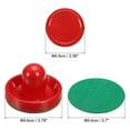 thumbnail image 2 of Uxcell 4Pcs Air Hockey Pushers 96mm with Pads and 8Pcs Air Hockey Pucks, Handle Paddle Accessory, 2 of 6