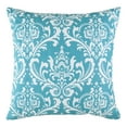 thumbnail image 4 of TreeWool (Pack of 2) Damask Accent Decorative Cotton Throw Pillow Covers (20 x 20 Inches, Turquoise), 4 of 6