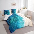 thumbnail image 2 of Manfei Wild Sea Waves 7pcs Queen Bedding,Calm Sand Beach Bedding Comforter Set Queen,Blue,Reversible, 2 of 8