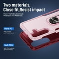 thumbnail image 5 of Hybrid Rugged Case for Samsung Galaxy S26 Phone, Military Grade Heavy Duty Shockproof Rotatable Magnetic Ring Holder Kickstand Armor Dual Layer Cover for Galaxy S26, Pink, 5 of 10