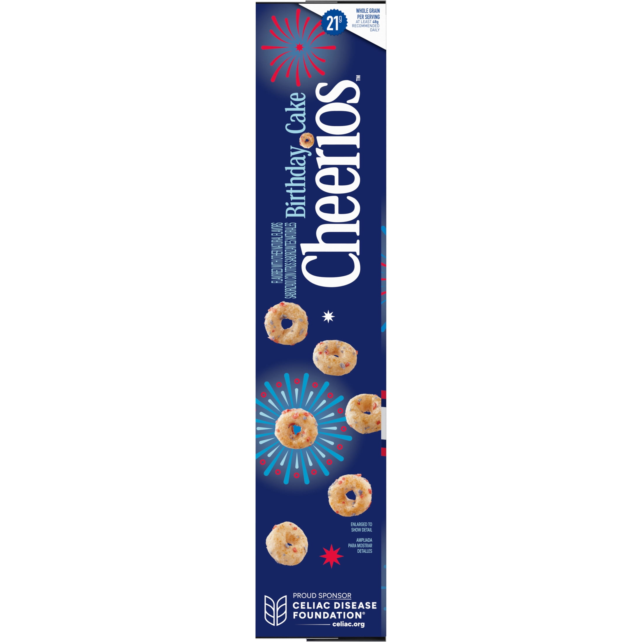 Birthday Cake Cheerios Breakfast Cereal, Gluten Free, Family Size, 19 oz