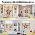 thumbnail image 6 of Texas Star Western Kitchen Curtains Small Short 39 Inch Length, Stars Country Retro Grommet Top Bedroom Living Room Curtains, Light Filtering Cafe Curtain Drapes 2 Panels Set 55''x39'', 6 of 9