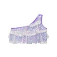 thumbnail image 3 of iiniim Kids Girls Shiny Sequins Crop Top for Jazz Hip Hop Street Dance Perfotmance Competition Lavender 6, 3 of 7