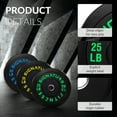 thumbnail image 3 of BalanceFrom 5FT Barbell Set with Color Letter Rubber Bumper Plates & Small Hub – Includes Pairs of 25LB, 35LB, 45LB, 55LB, Available in 120LB, 210LB, or 320LB Sets, 3 of 6