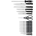 thumbnail image 4 of ZWILLING Twin Gourmet Classic 18-pc Knife Block Set, German Stainless Steel, 3 Rivet Handle, No-Stain, Includes Shears Honing Steel, Made in Spain, 4 of 11