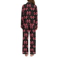 thumbnail image 3 of joogoo Pajamas Set for Women Red Bows Long Sleeve Pjs Loungewear L, 3 of 7