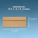 Walmart 100 Pack #10 Brown Envelopes, Gummed Seal, for Mailing ...