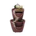 thumbnail image 1 of Adornos de jardín de doble capa, maceta para jardín, hierbas, flores, cactus, sedum, suculentas, bonsái, jardinera, artesanías de resina para el hogar y la tienda., 1 of 5
