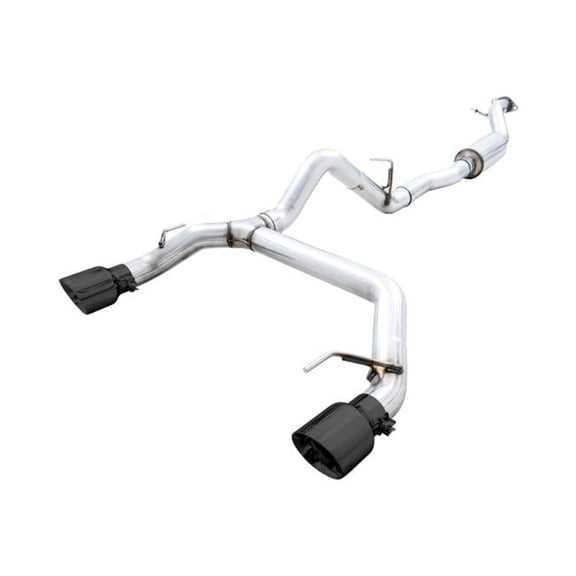 AWE 301533456 0FG 304 Stainless Steel Cat-Back Exhaust System with Split Rear Exit, Diamond Black