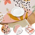 thumbnail image 4 of Oxford Fabric Boho Tablecloth with Waterproof Surface and Elastic Hem, Fits 45-52" Round Table, Great for Kitchen and RV Brunches, 4 of 7