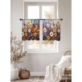 thumbnail image 2 of Vintage Wildflowers Sheer Curtains for Living Room Bedroom Oil Painted Abstract Botanical Sheer Curtains 54 Inch Long 2 Panels Set Light Filtering Curtain Window Treatments Drapes for Dining Room, 2 of 6