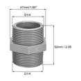 thumbnail image 3 of Conector de ajuste hexagonal de plástico G1-1/4 con rosca macho Uxcell gris 2 unidades, 3 of 3