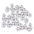 thumbnail image 2 of 50 cuentas espaciadoras sueltas redondas de metal brillante plateadas de 6 a 8 mm 8 mm x 8 mm, 2 of 8