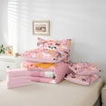 thumbnail image 6 of jejeloiu Cute Milk Cow Bedding Comforter Set 7 Pieces,Kawaii Animal Pig Full Bedding Set,Rustic Farmhouse Cabin Fitted Sheet Flat Sheet,Microfiber Bedroom Decor Reversible, 6 of 8
